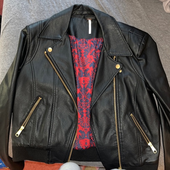 Free people leather jacket - Picture 1 of 5